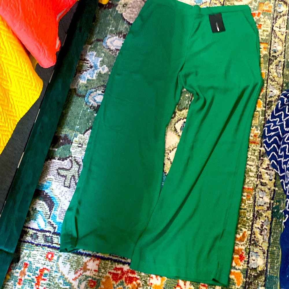 Brand new Fashion Nova wide-leg green pants, 1X